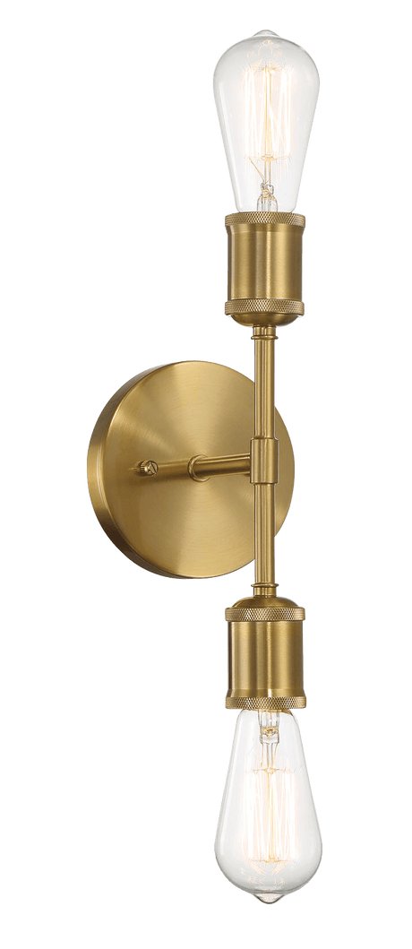 Reverie Double Lights Bathroom Wall Sconce over Mirror Bedroom Hallway Entryway 5"W × 10.75"H × 5"E from Midinmod - Luna Furniture