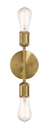 Reverie Double Lights Bathroom Wall Sconce over Mirror Bedroom Hallway Entryway 5"W × 10.75"H × 5"E from Midinmod - Luna Furniture