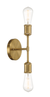 Reverie Double Lights Bathroom Wall Sconce over Mirror Bedroom Hallway Entryway 5"W × 10.75"H × 5"E from Midinmod - Luna Furniture