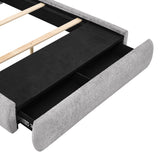 Reverie Pewter King Bed with Drawer from Crown Mark - Luna Furniture