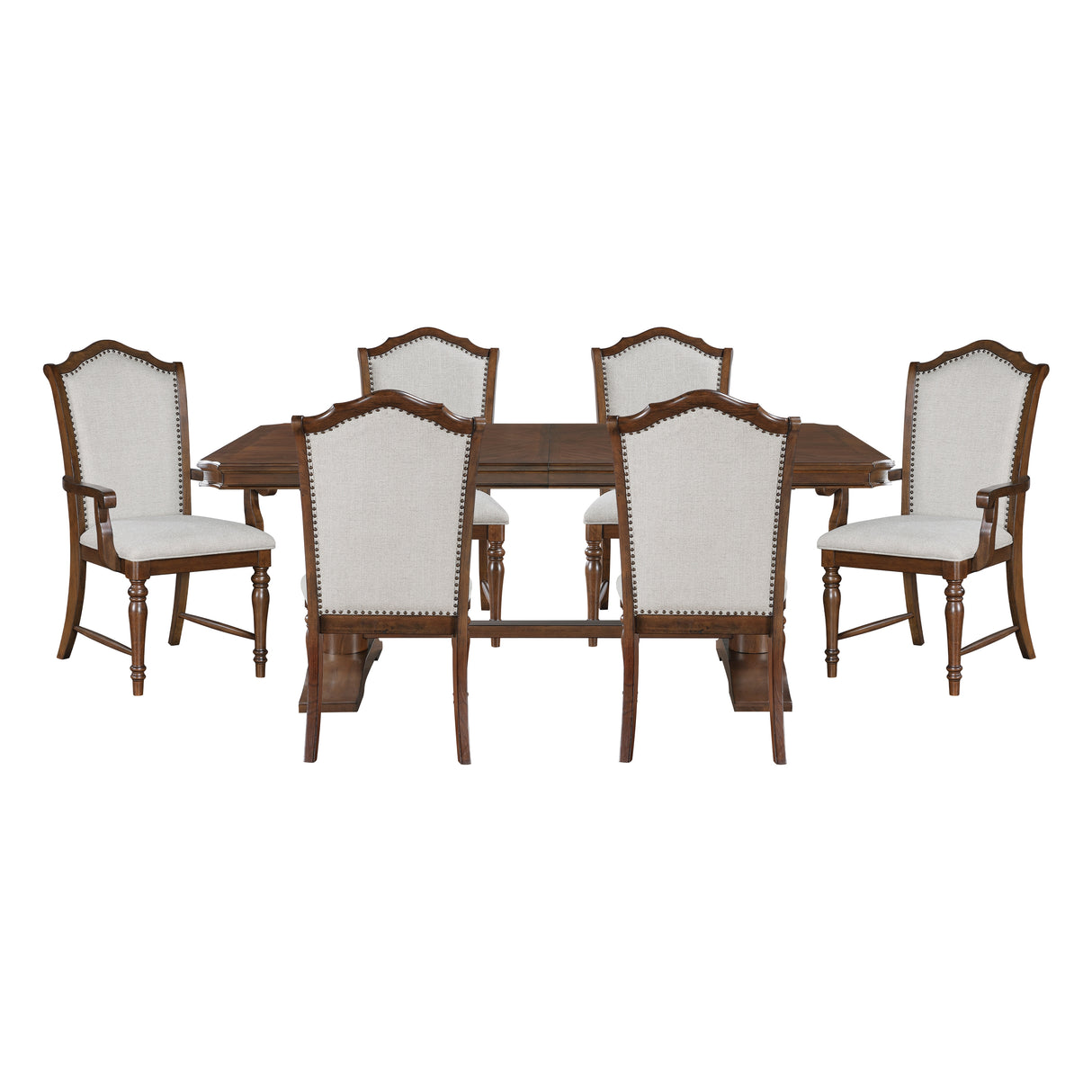 Rexford Cherry 7-Piece 96" Extendable Dining Set from Homelegance - Luna Furniture