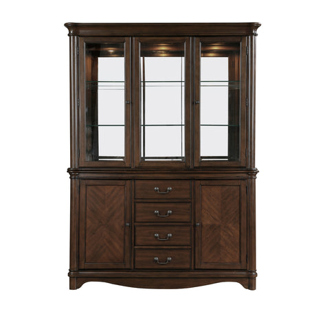 Rexford Cherry China Cabinet (Buffet & Hutch) from Homelegance - Luna Furniture