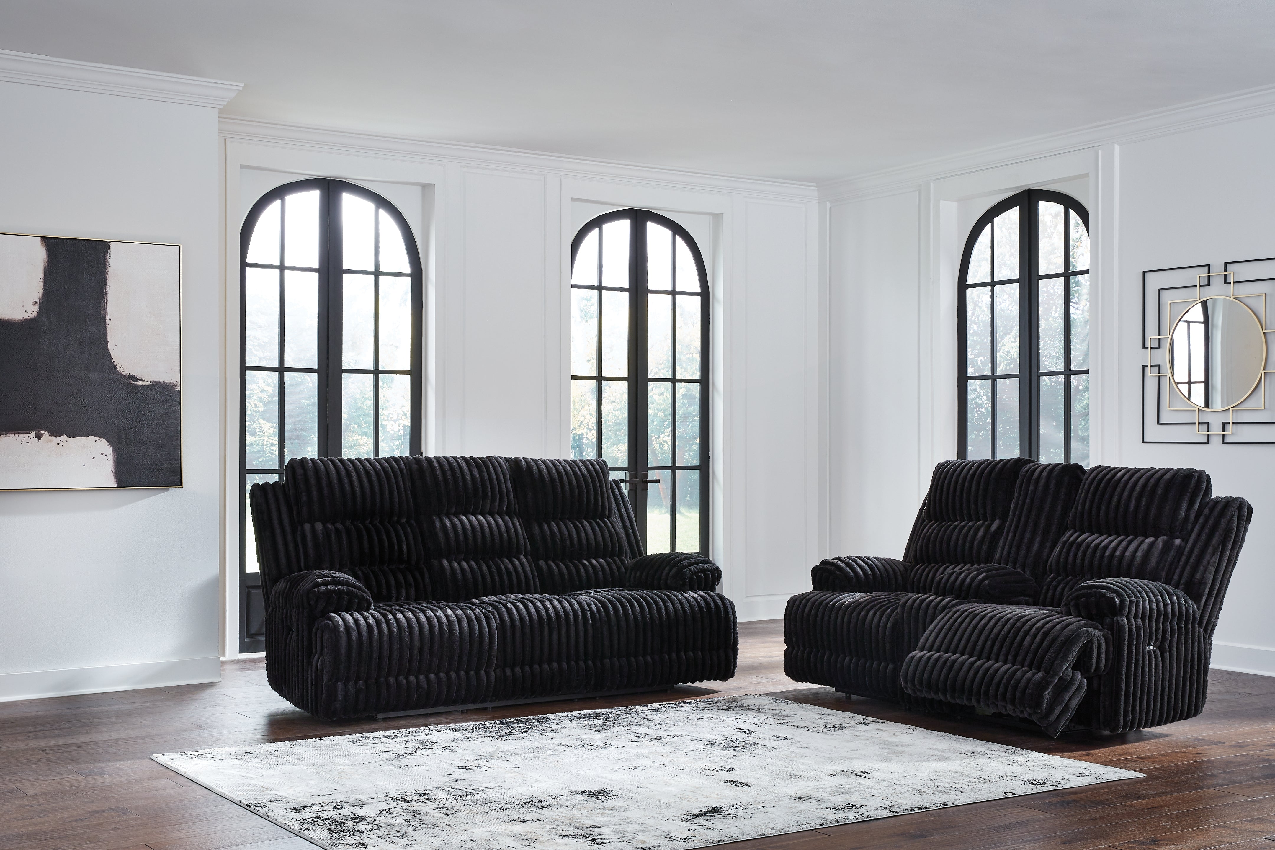 Ashley Rhine Falls Power Reclining Sofa and Loveseat – Luna Furniture