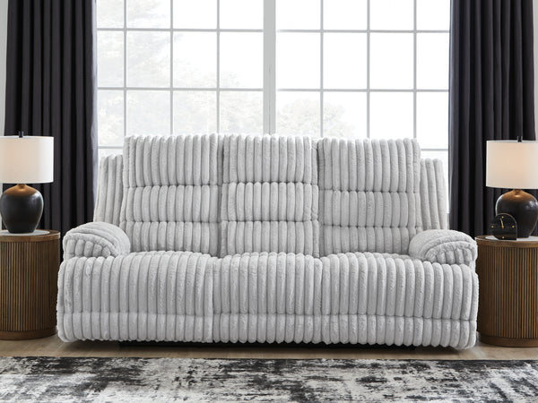 Rhines Falls Alloy Power Reclining Sofa with Drop Down Table