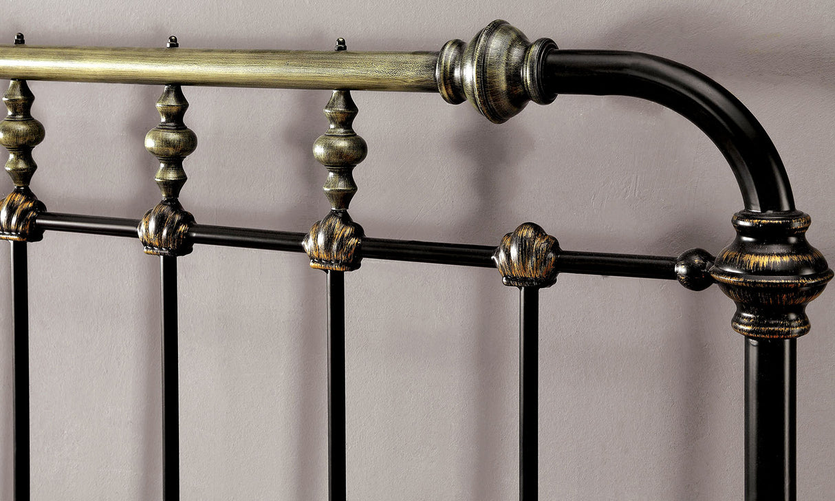 Riana Antique Black King Bed from Furniture of America - Luna Furniture