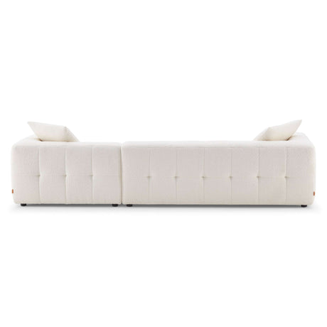 Kaynes Right Sectional Ivory Boucle Sofa from Ashcroft Furniture - Luna Furniture