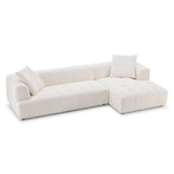 Kaynes Right Sectional Ivory Boucle Sofa from Ashcroft Furniture - Luna Furniture