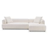 Kaynes Right Sectional Ivory Boucle Sofa from Ashcroft Furniture - Luna Furniture
