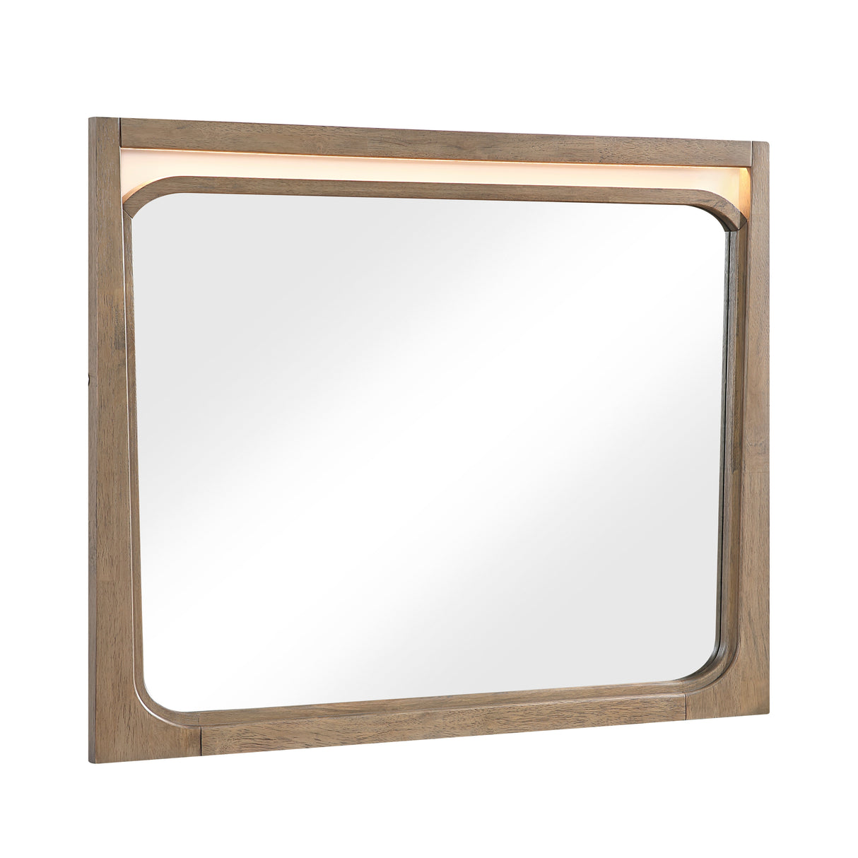 Riley Light Brown Mirror (Mirror Only) from Homelegance - Luna Furniture