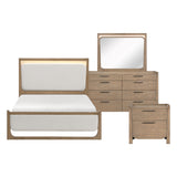 Riley Light Brown Queen Bed, Dresser, Mirror, and Nightstand from Homelegance - Luna Furniture