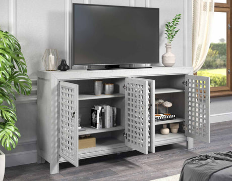 Rio Gray 4-Door Accent Cabinet from Steve Silver - Luna Furniture