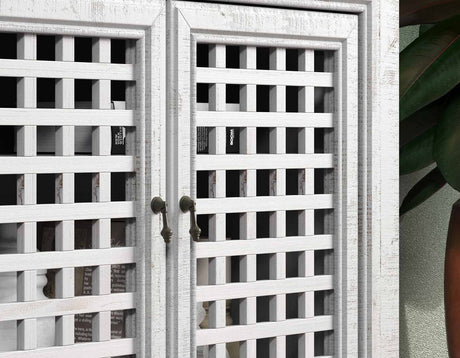 Rio Gray 4-Door Accent Cabinet from Steve Silver - Luna Furniture