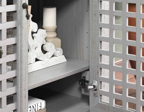 Rio Gray 4-Door Accent Cabinet from Steve Silver - Luna Furniture