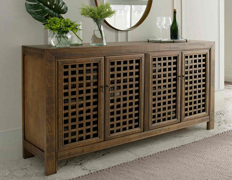 Rio Mocha 4-Door Accent Cabinet from Steve Silver - Luna Furniture