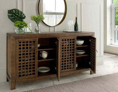 Rio Mocha 4-Door Accent Cabinet from Steve Silver - Luna Furniture