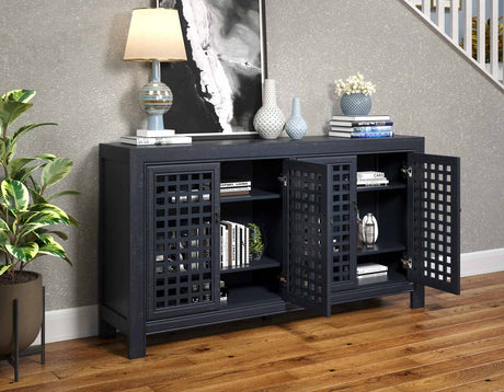 Rio Navy 4-Door Accent Cabinet from Steve Silver - Luna Furniture