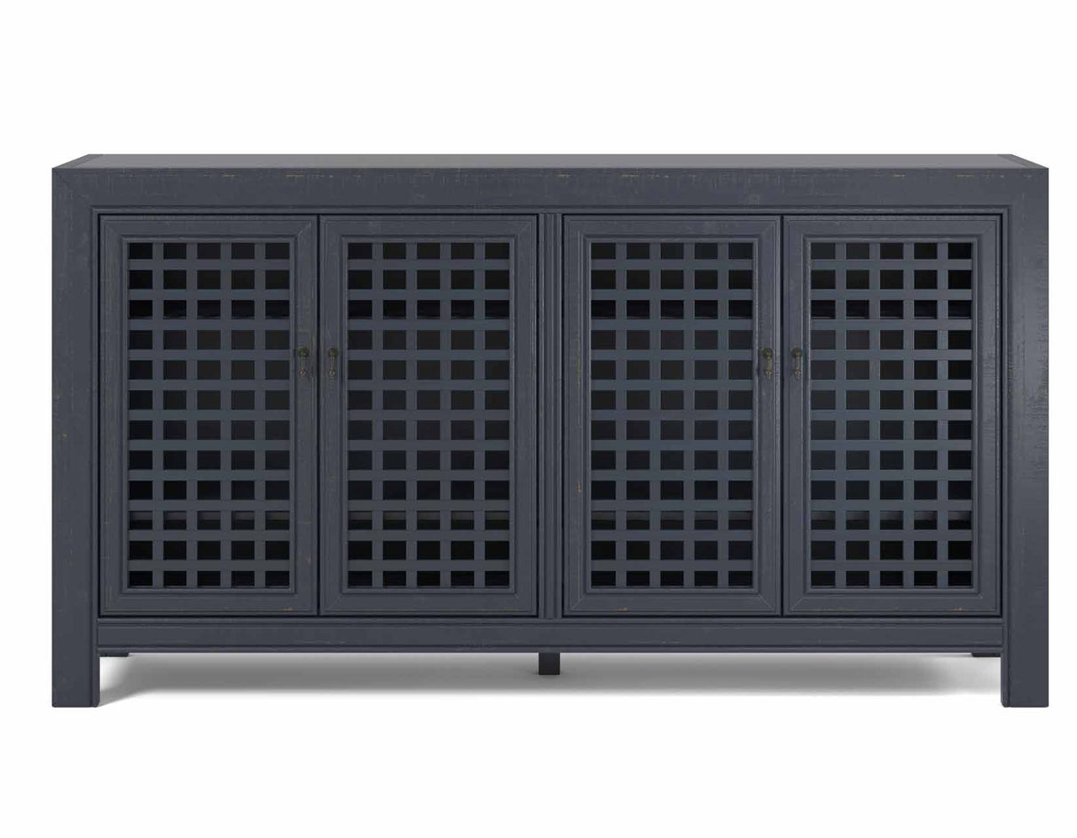 Rio Navy 4-Door Accent Cabinet from Steve Silver - Luna Furniture