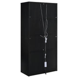 Riva Black 4-Door Tall Accent Display Cabinet with LED Lighting from Coaster - Luna Furniture