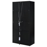 Riva Black 4-Door Tall Accent Display Cabinet with LED Lighting from Coaster - Luna Furniture