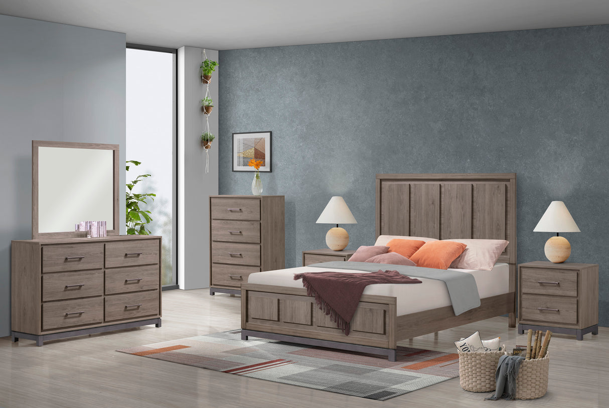 grey bed brown dresser Transitional Grain-textured Grey Dresser - Bed Bath & Beyond