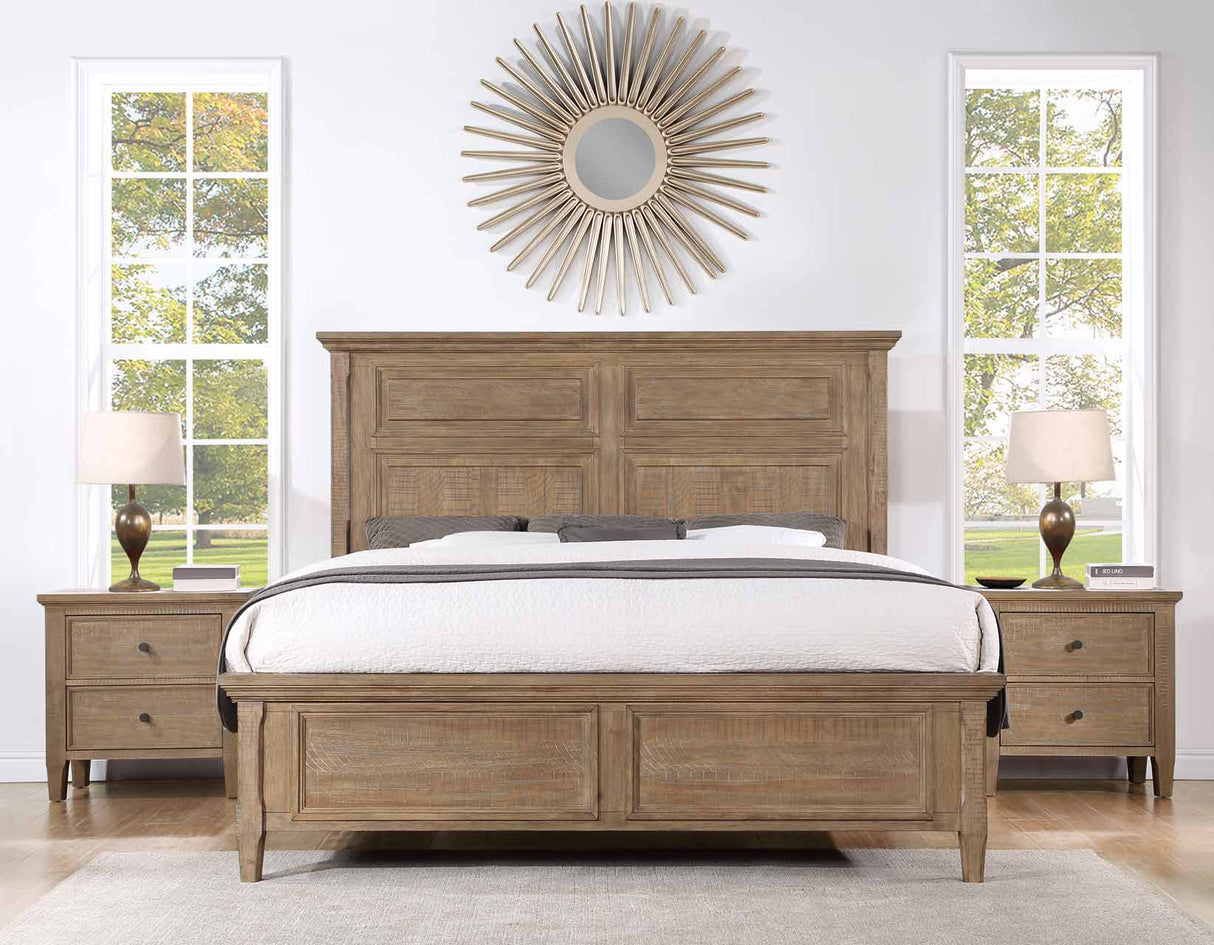 Riverdale Driftwood 4-Piece King Panel Bedroom Set from Steve Silver - Luna Furniture