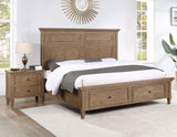 Riverdale Driftwood 4-Piece King Storage Platform Bedroom Set from Steve Silver - Luna Furniture