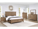 Riverdale Driftwood 4-Piece Queen Storage Platform Bedroom Set from Steve Silver - Luna Furniture