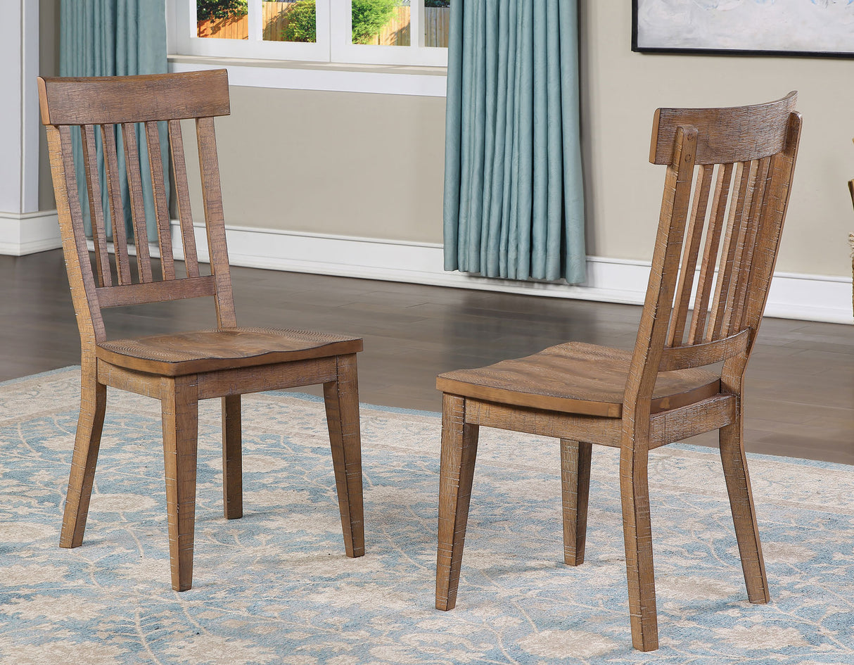 Riverdale Driftwood 6-Piece Upholstered Trestle Dining Set from Steve Silver - Luna Furniture