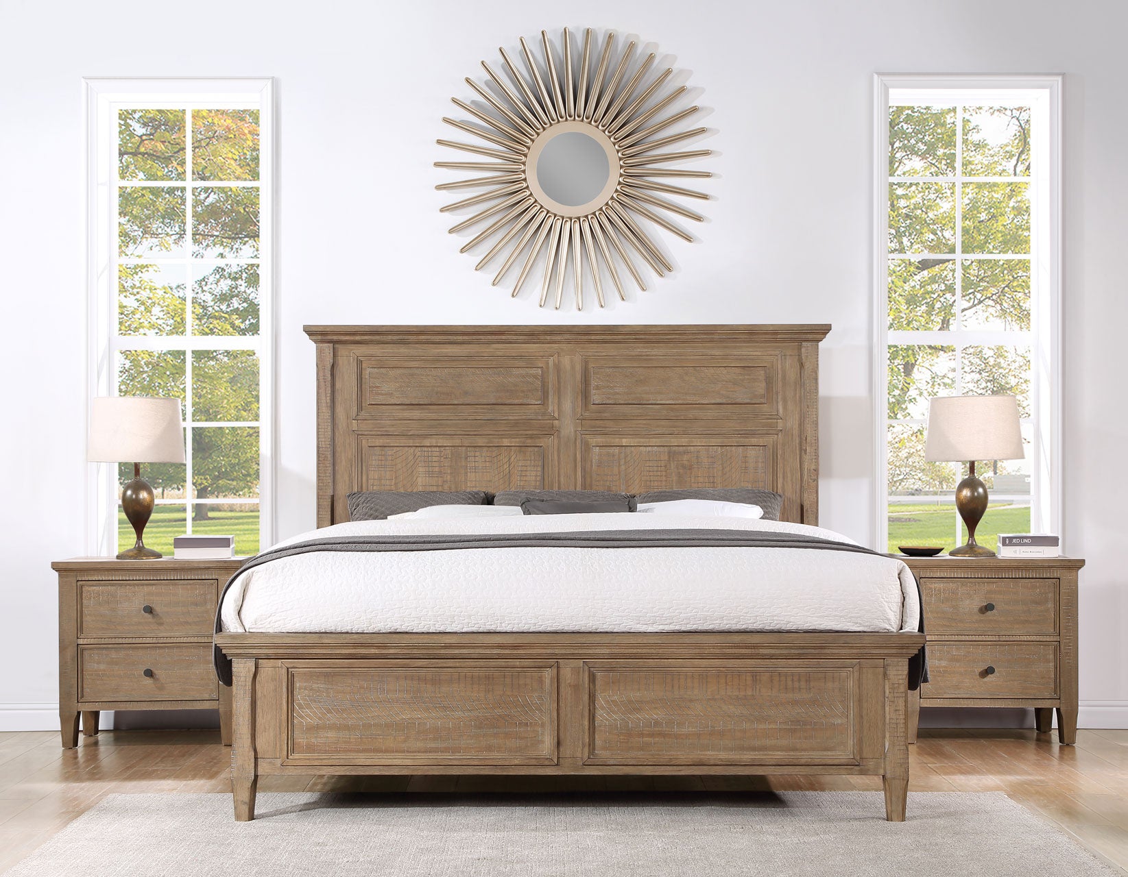 Riverdale Driftwood Nightstand – Luna Furniture