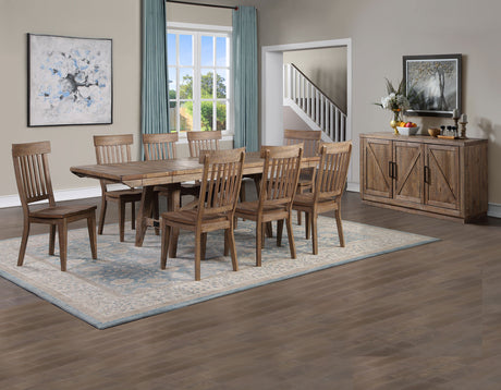 Riverdale Driftwood Trestle Dining Room Set from Steve Silver - Luna Furniture
