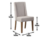 Riverdale Driftwood Upholstered Chair, Set of 2 from Steve Silver - Luna Furniture