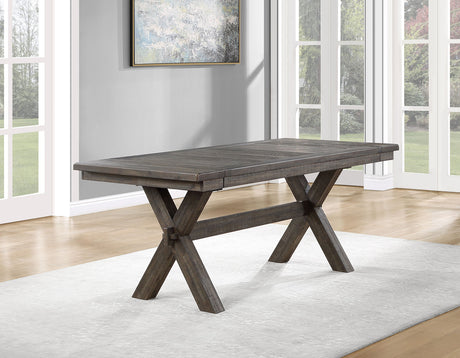 Riverdale Light Black 96" Extendable Trestle Dining Table from Steve Silver - Luna Furniture