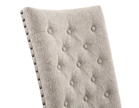 Riverdale Oatmeal/Driftwood 7-Piece Upholstered Trestle Dining Set from Steve Silver - Luna Furniture