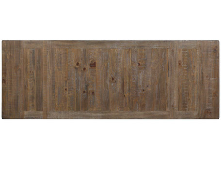 Riverdale Oatmeal/Driftwood 7-Piece Upholstered Trestle Dining Set from Steve Silver - Luna Furniture