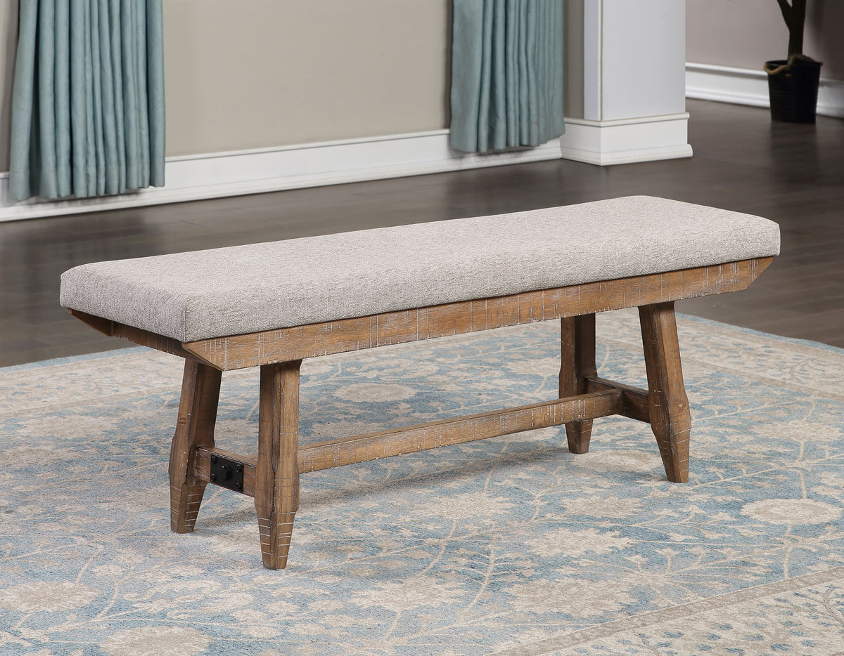 Riverdale Driftwood Upholstered 5-Piece Dining Set from Steve Silver - Luna Furniture