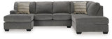 Riverfield Iron 2-Piece RAF Chaise Sectional from Ashley - Luna Furniture