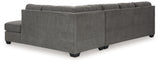 Riverfield Iron 2-Piece RAF Chaise Sectional from Ashley - Luna Furniture