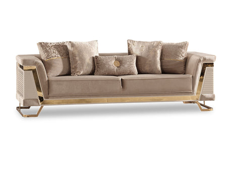 Rixos 3-pieces (Sofa & Loveseat & Chair) Livingroom Set in Beige from Furnia - Luna Furniture