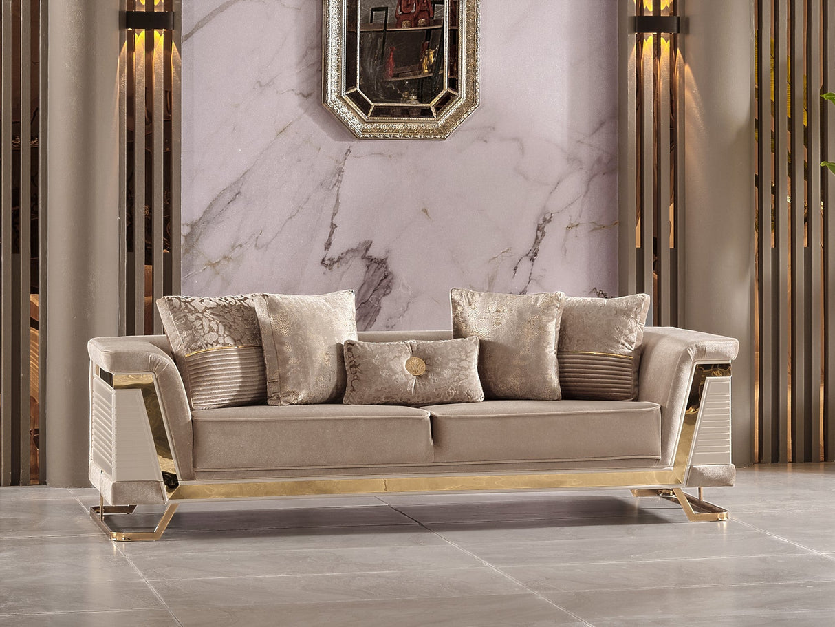 Rixos Stationary Sofa in Beige from Furnia - Luna Furniture