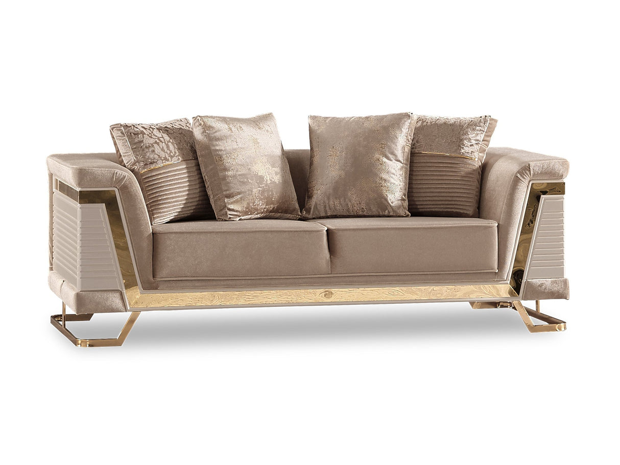 Rixos 3-pieces (Sofa & Loveseat & Chair) Livingroom Set in Beige from Furnia - Luna Furniture