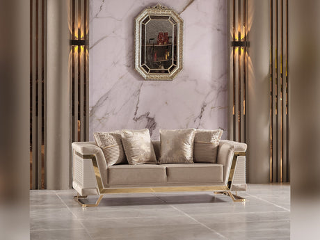 Rixos 3-pieces (Sofa & Loveseat & Chair) Livingroom Set in Beige from Furnia - Luna Furniture