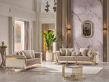 Rixos 3-pieces (Sofa & Loveseat & Chair) Livingroom Set in Beige from Furnia - Luna Furniture