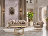 Rixos 3-pieces (Sofa & Loveseat & Chair) Livingroom Set in Beige from Furnia - Luna Furniture