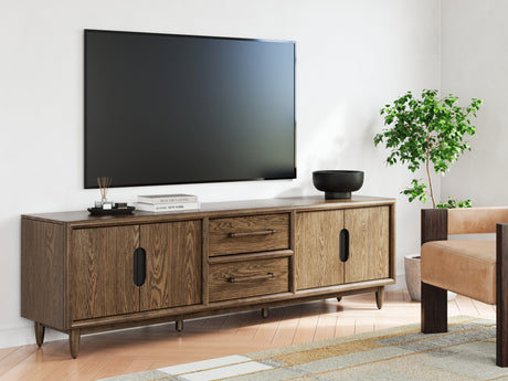 Roanhowe Brown 85" TV Stand from Ashley - Luna Furniture