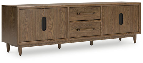 Roanhowe Brown 85" TV Stand from Ashley - Luna Furniture
