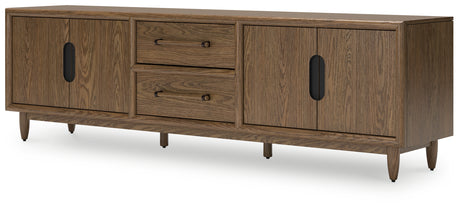 Roanhowe Brown 85" TV Stand from Ashley - Luna Furniture