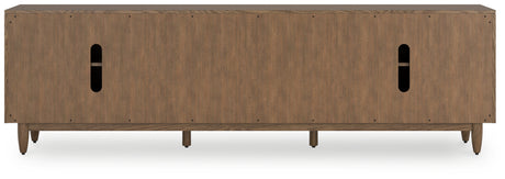Roanhowe Brown 85" TV Stand from Ashley - Luna Furniture