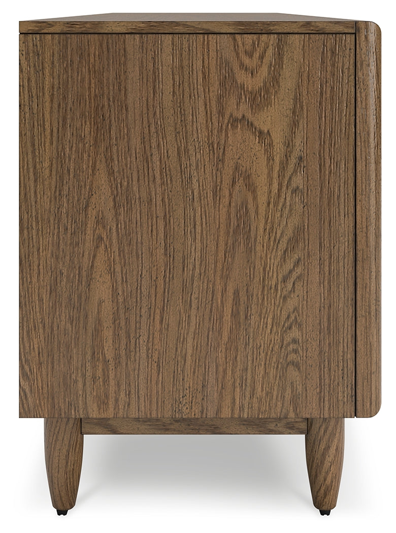 Roanhowe Brown 85" TV Stand from Ashley - Luna Furniture