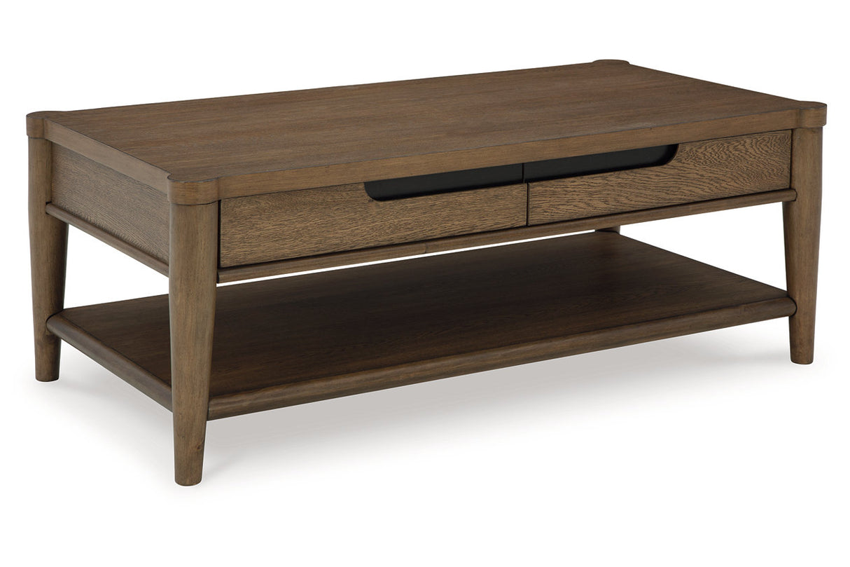 Roanhowe Brown Coffee Table and 2 End Tables from Ashley - Luna Furniture