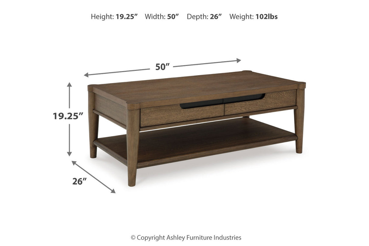 Roanhowe Brown Coffee Table and 2 End Tables from Ashley - Luna Furniture
